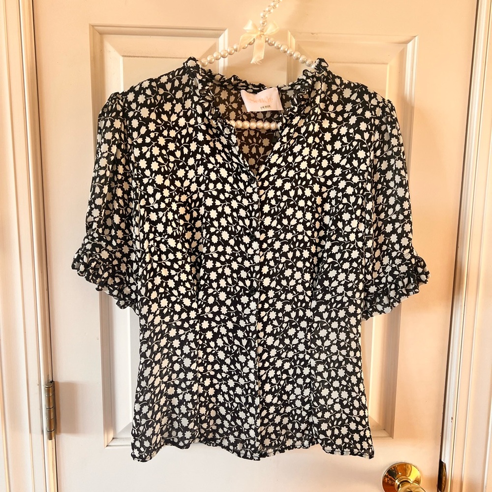 Selkie The Bistro Blouse Spirit Black & White